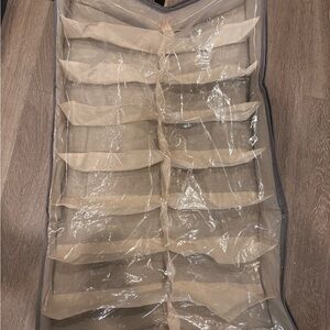 Hanging Shoe Organizer with Clear Pockets